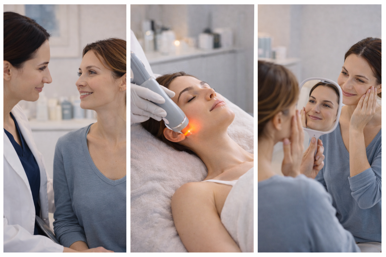 A person receiving a facial treatment at Lipo Sculpt